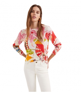 Desigual Sweater tropical print