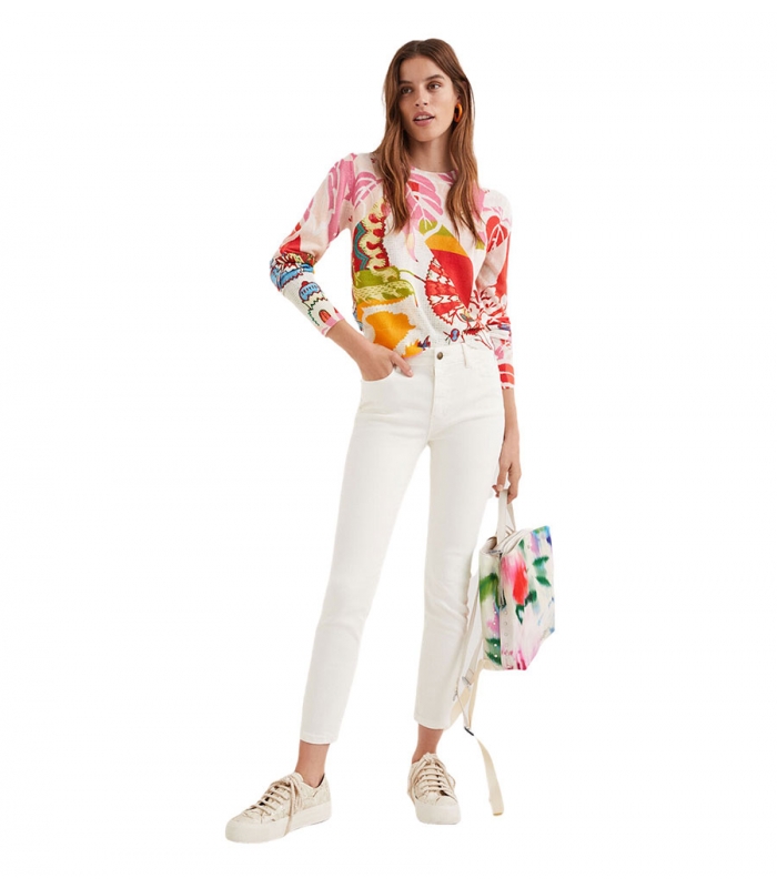 Maglia Donna Desigual stampa tropicale