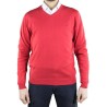 Maglioncino Uomo Sun 68 Scollo V Rosso - K18102