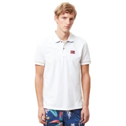 Polo Uomo Napapijri Erli Colori Bianco e Blu Lavato - N0YIFZ