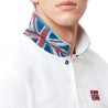Polo Uomo Napapijri Erli Colori Bianco e Blu Lavato - N0YIFZ