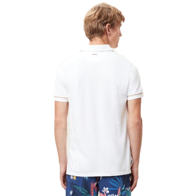 Polo Uomo Napapijri Erli Colori Bianco e Blu Lavato - N0YIFZ
