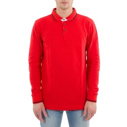 Polo Uomo Trussardi In Piquet Maniche Lunghe Colori Blu e Rosso - 52T00247-1T001678