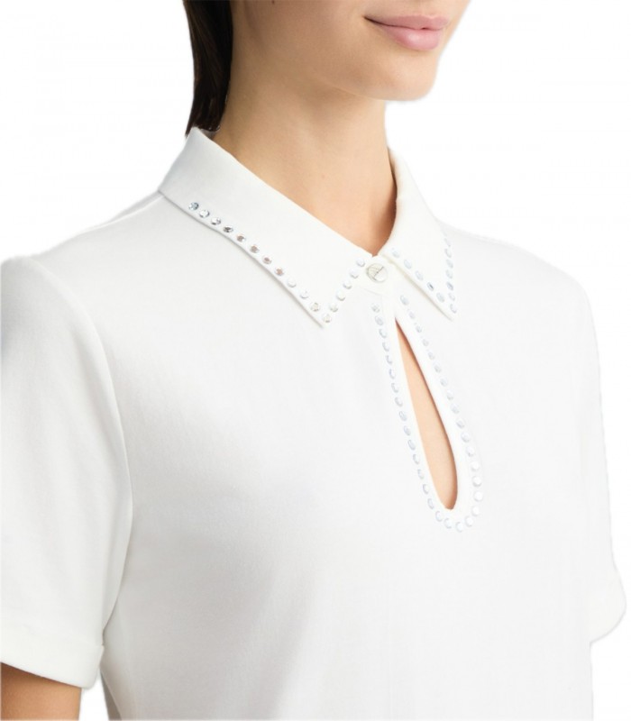 Polo con strass Donna Liu Jo