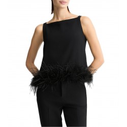 Top con piume Donna Liu Jo