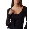 Cardigan in maglia traforata Donna Guess