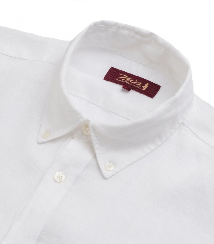 Camicia di lino Uomo Button down MCS Marlboro Classic