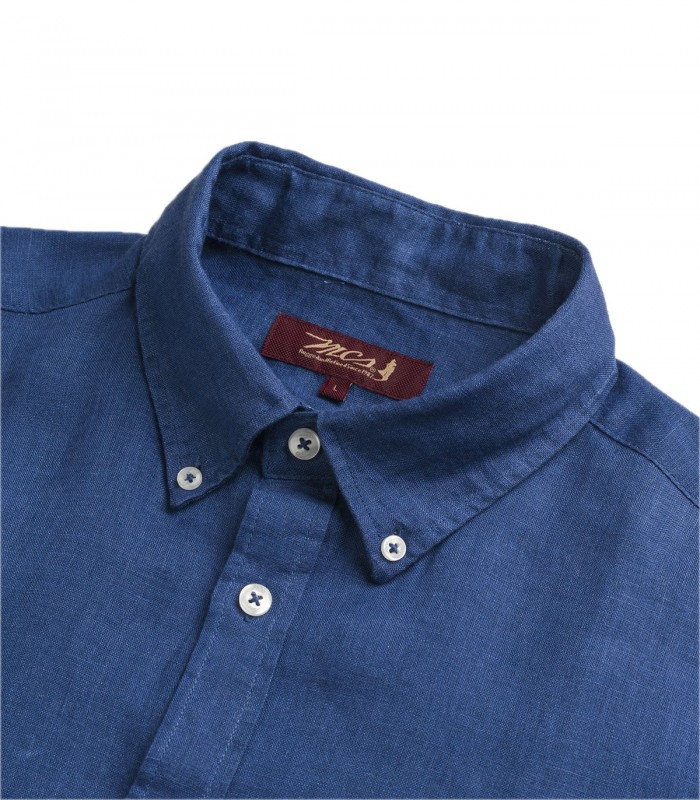 Camicia di lino Uomo Button down MCS Marlboro Classic