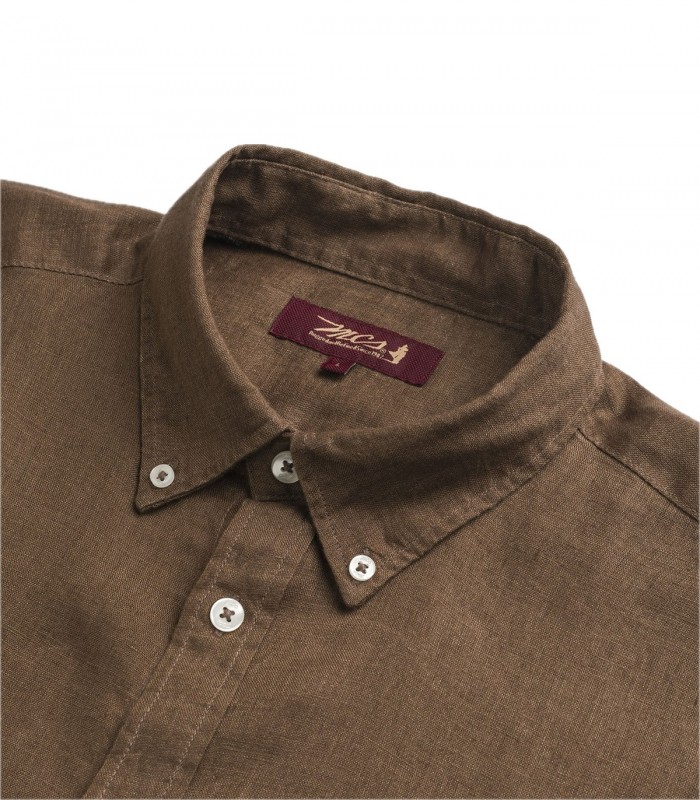 Camicia di lino Uomo Button down MCS Marlboro Classic