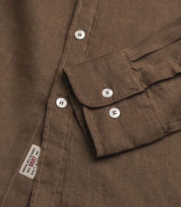 Camicia di lino Uomo Button down MCS Marlboro Classic