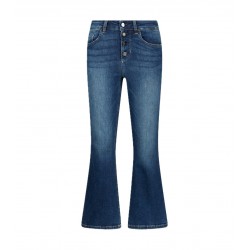 Jeans flare con bottoni a gioiello Liu o