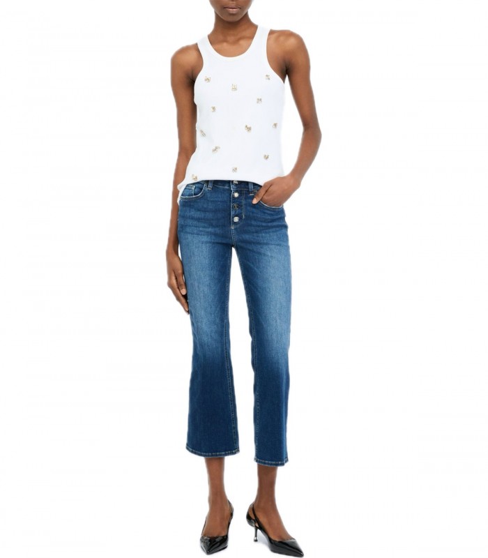 Jeans flare con bottoni a gioiello Donna Liu Jo