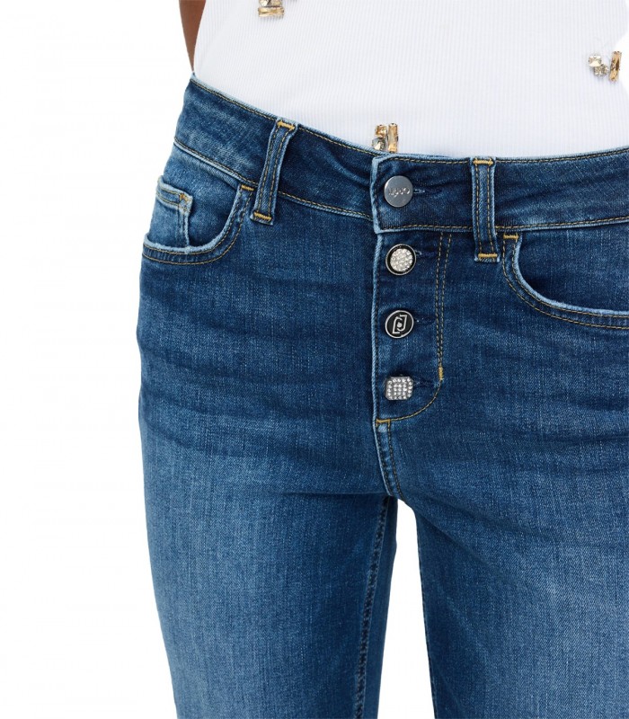 Jeans flare con bottoni a gioiello Donna Liu Jo
