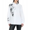 Camicia oversize in popeline con stampa Donna Liu Jo