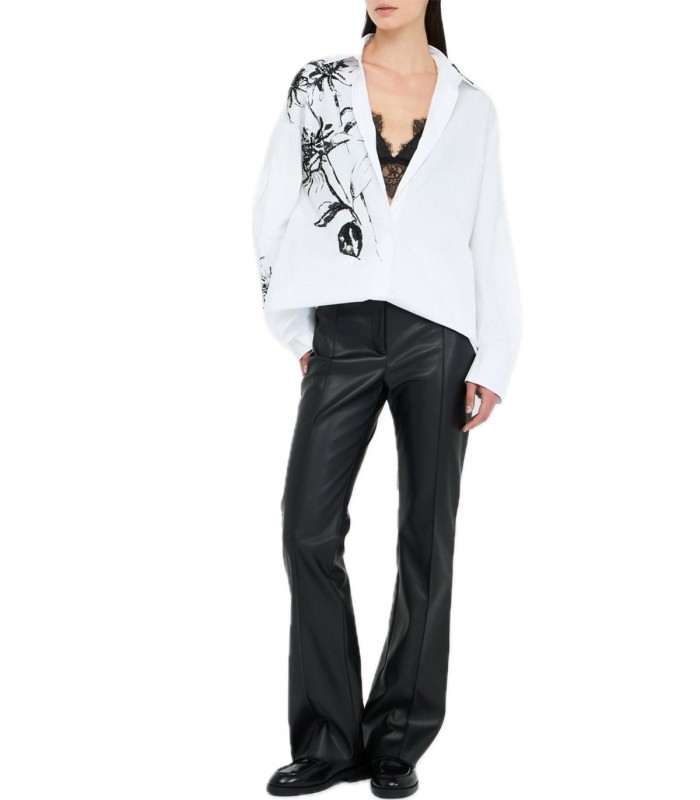 Camicia oversize in popeline con stampa Donna Liu Jo