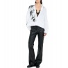 Camicia oversize in popeline con stampa Donna Liu Jo