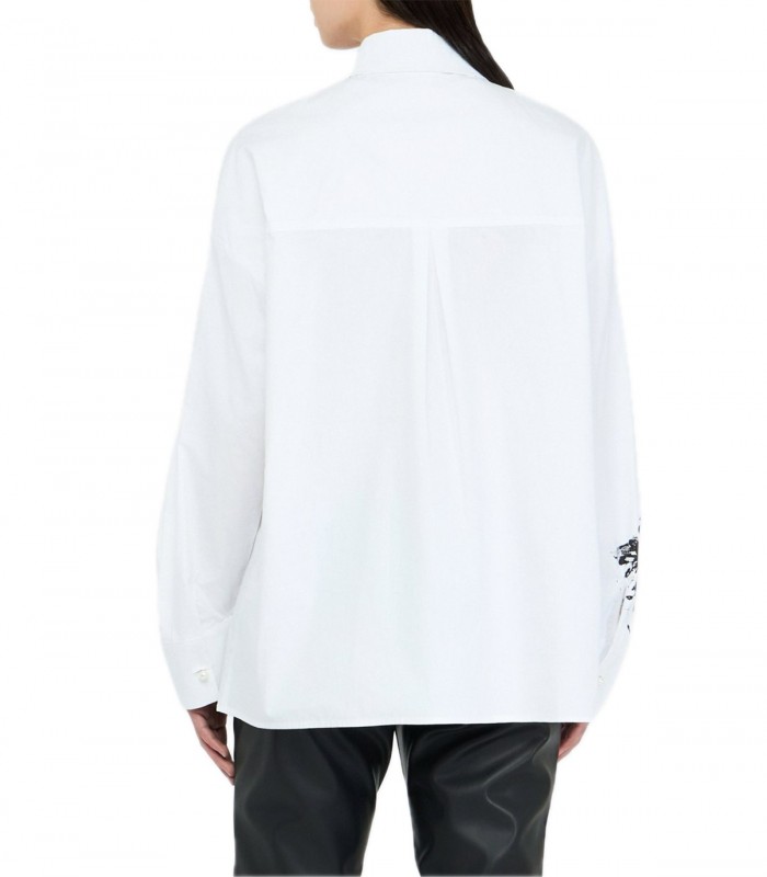 Camicia oversize in popeline con stampa Donna Liu Jo