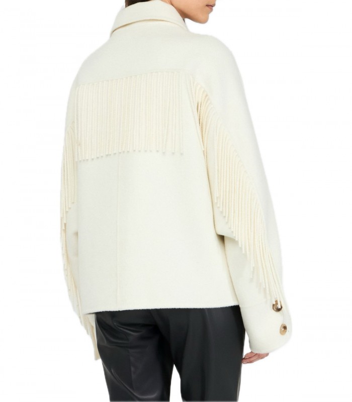 Caban in lana con frange Donna Liu Jo