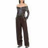 Pantaloni in tessuto spalmato Donna Liu Jo