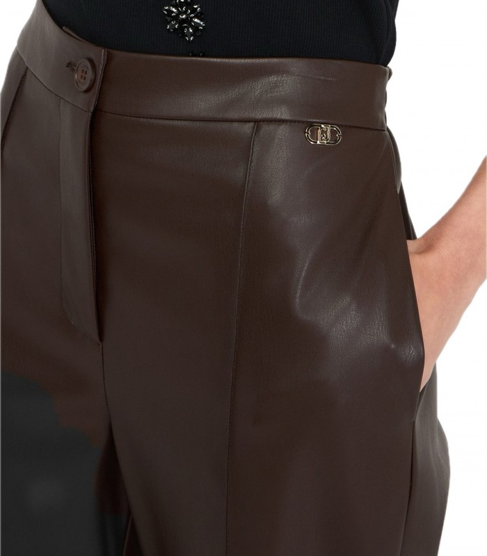 Pantaloni in tessuto spalmato Donna Liu Jo