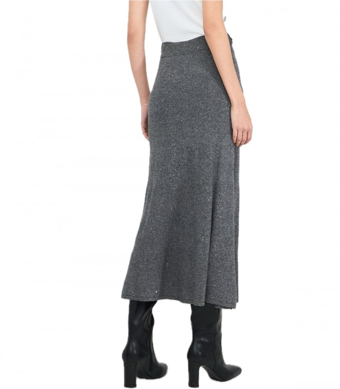 Gonna midi in maglia con paillettes Donna Liu Jo