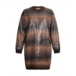 Abito in maglia con paillettes Donna Liu Jo