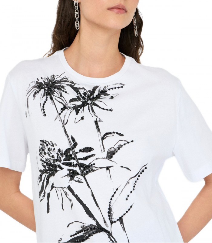 T-shirt in cotone con stampa Donna Liu Jo