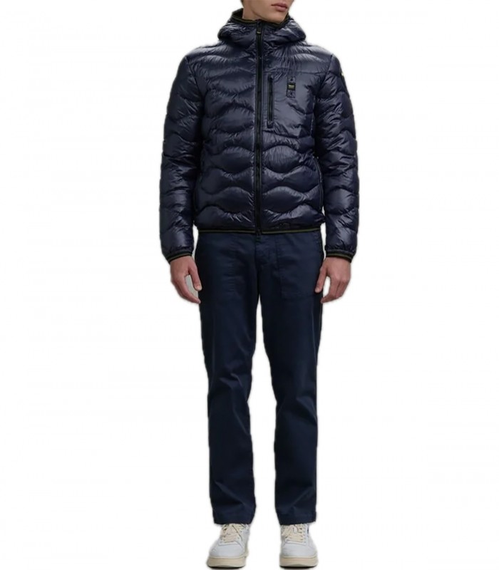 Piumino ad onde Uomo Blauer Wave