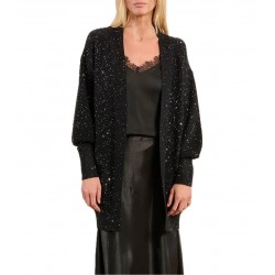Cardigan lungo con strass Donna Molly Bracken