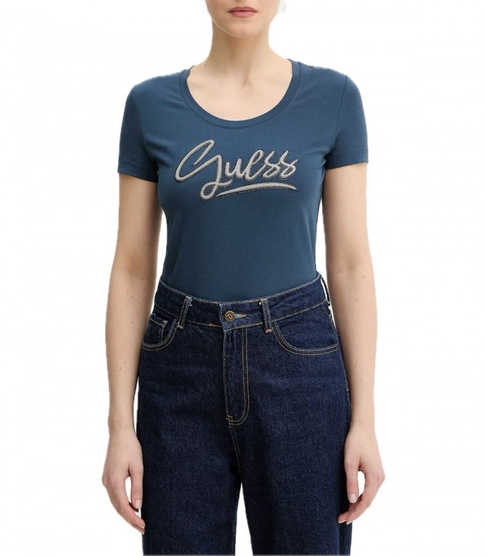 T-shirt con strass Donna Guess