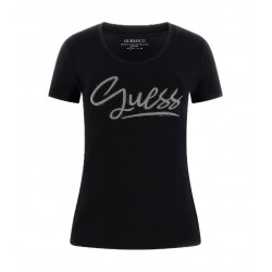 T-shirt con strass Donna Guess
