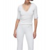 T-shirt in maglia con strass Donna Liu Jo