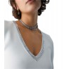T-shirt in maglia con strass Donna Liu Jo