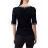 T-shirt in maglia con strass Donna Liu Jo