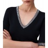 T-shirt in maglia con strass Donna Liu Jo