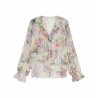 Blusa stampata con volant Donna Luisa Viola
