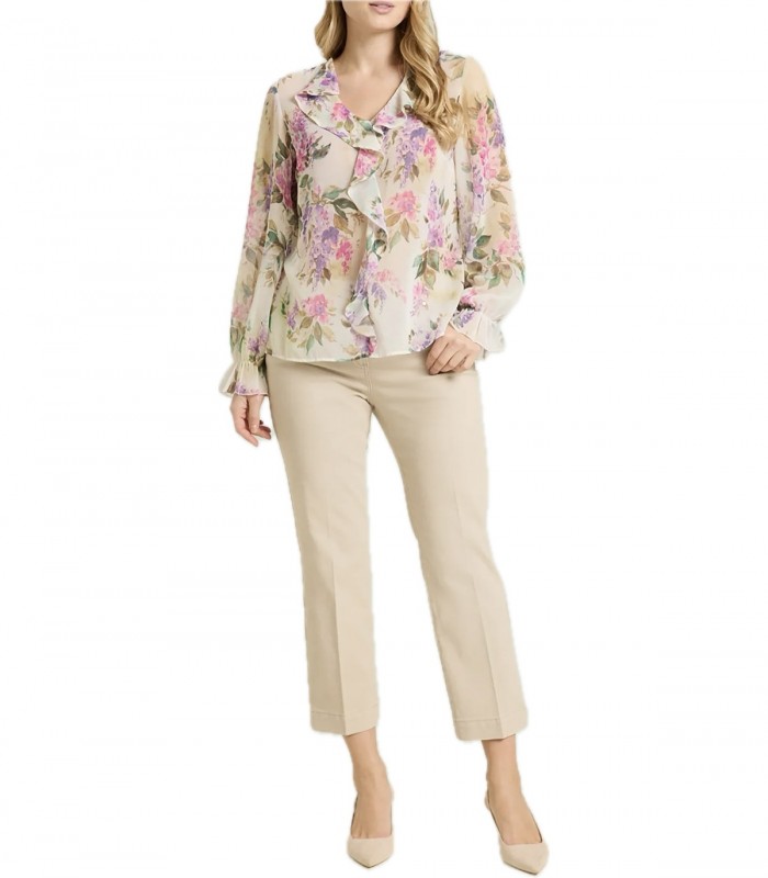 Blusa stampata con volant Donna Luisa Viola