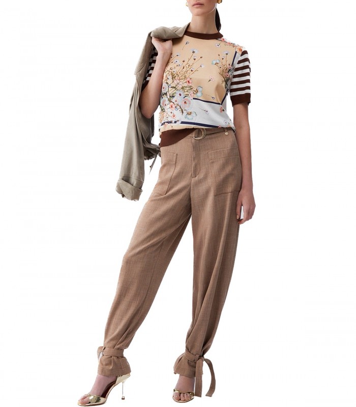 Top con inserti in twill stampato Donna Liu Jo
