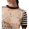 Top con inserti in twill stampato Donna Liu Jo