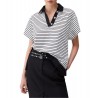 Polo a righe con bottoni gioiello Donna Liu Jo