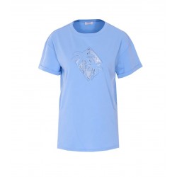 T-shirt con ricamo a jour Donna Liu Jo