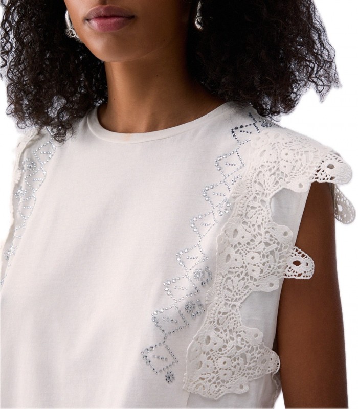 T-shirt con dettagli macrame Donna Liu Jo