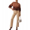 Pantaloni flare con bottoni logati Donna Liu Jo