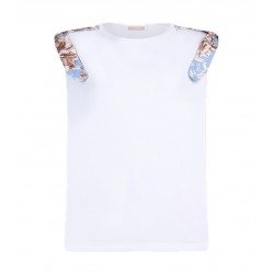 T-shirt con spalline imbottite Donna Liu Jo