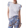 T-shirt con spalline imbottite Donna Liu Jo