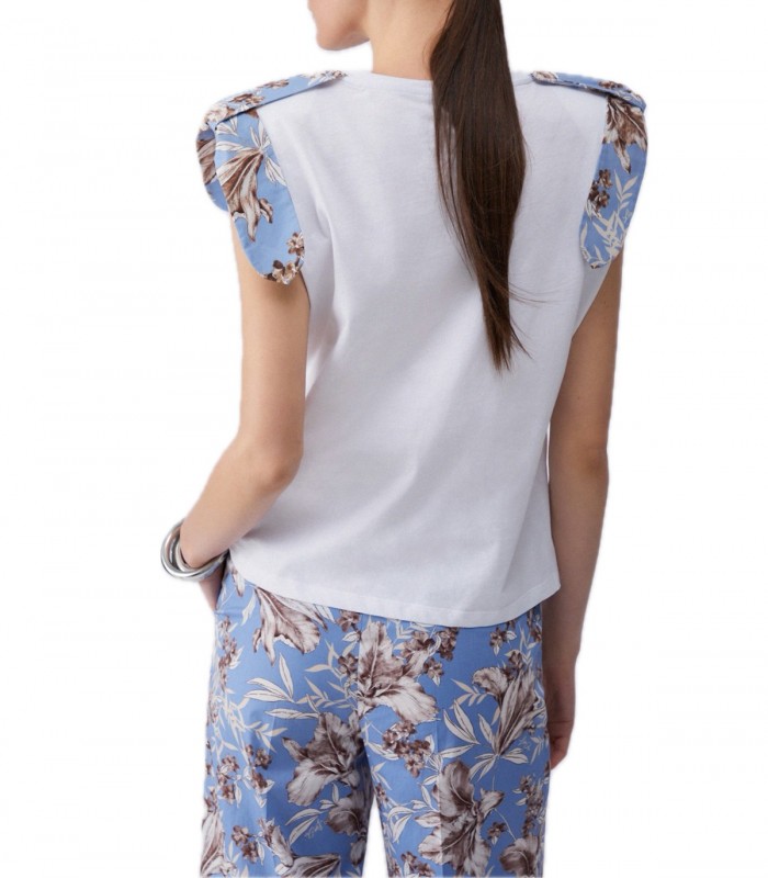 T-shirt con spalline imbottite Donna Liu Jo