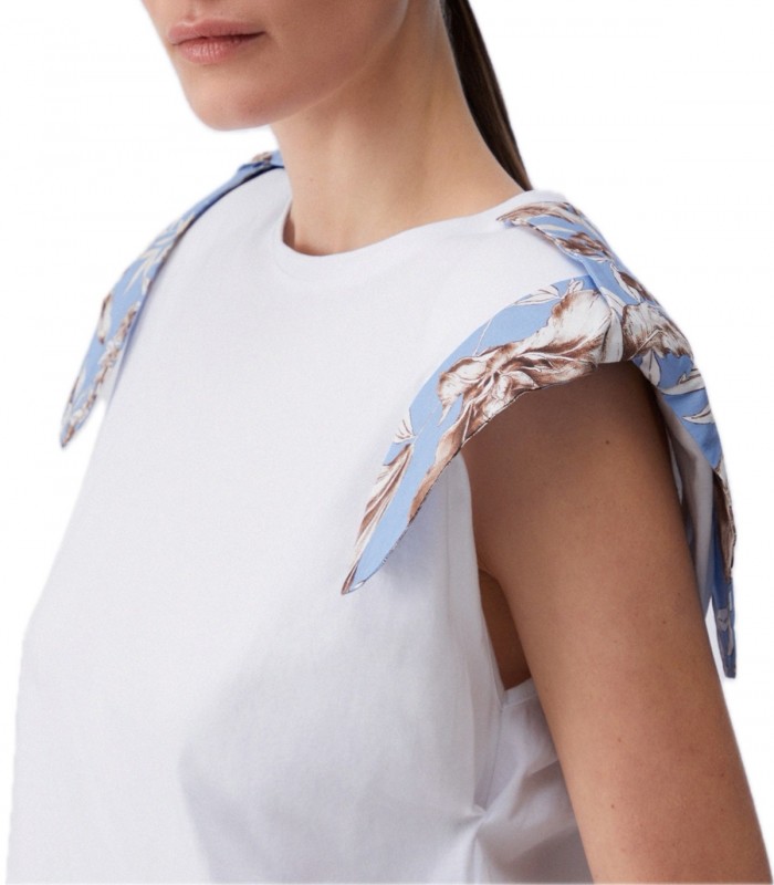 T-shirt con spalline imbottite Donna Liu Jo