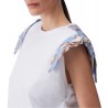 T-shirt con spalline imbottite Donna Liu Jo