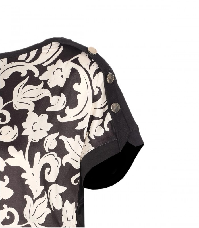 T-shirt con inserto in twill Donna Liu Jo