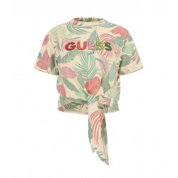 T-shirt con logo triangolo Guess